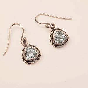 Barse Sterling Silver and Blue Stone Earrings .925, Beautiful